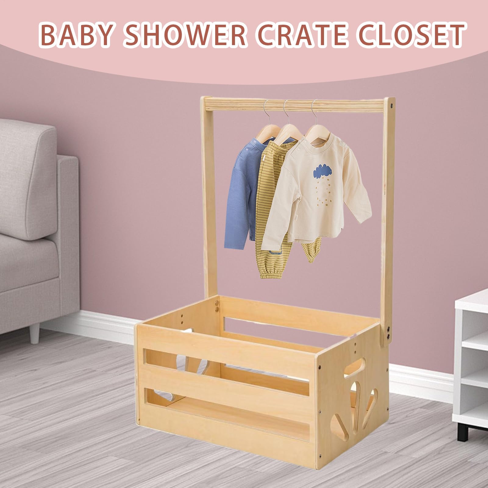 Skrzynka na shower, drewniany organizer do szafy z łatwą instalacją, wielofunkcyjny uchwyt na przybory do kąpieli i przedszkola do łazienki, sypialni, mieszkania, dekoracji domu