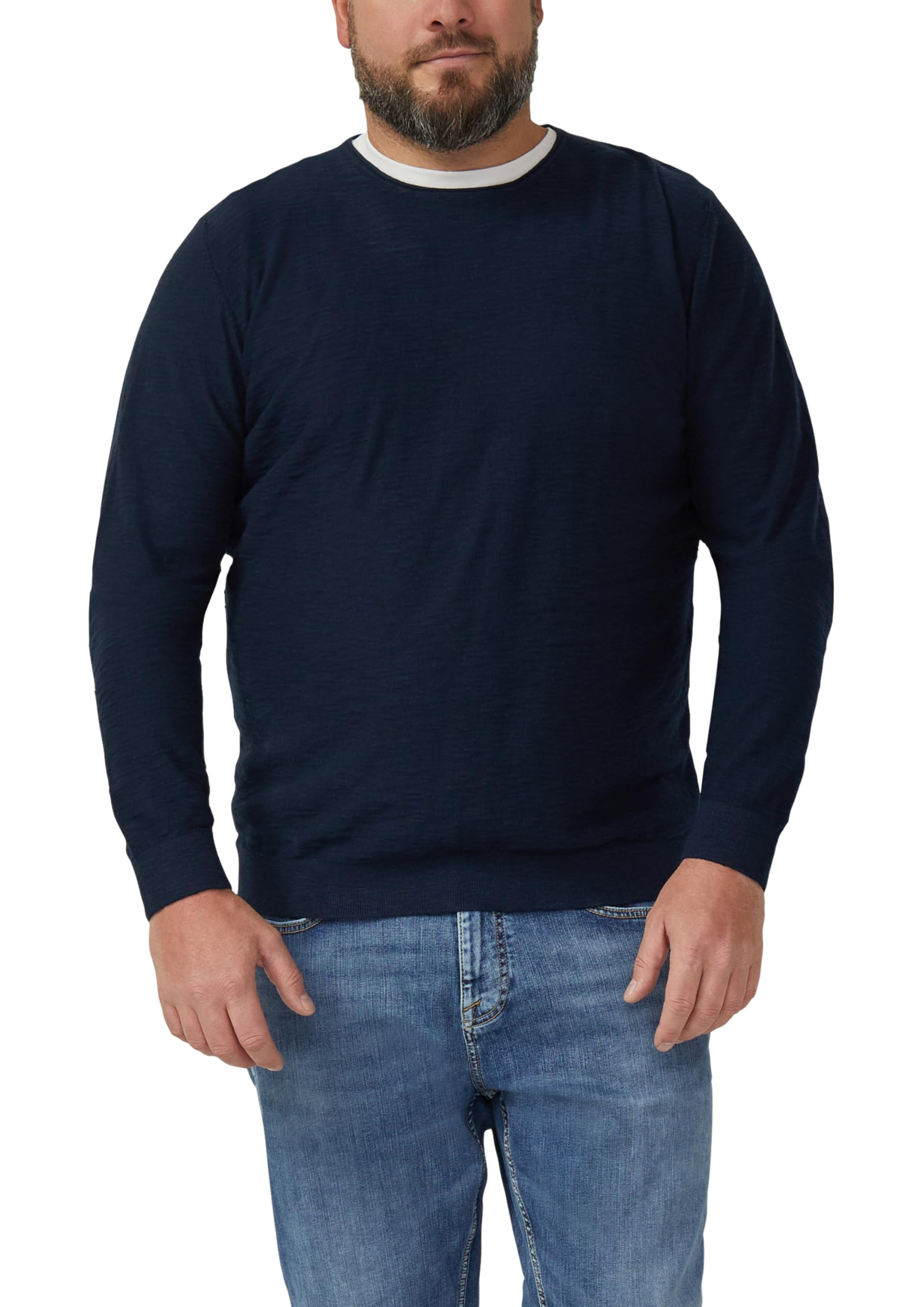 s.Oliver Strickpullover mit Flammgarnstruktur und Rollkante