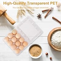Vista 4 de Cartones de huevos, cartones de huevos a granel baratos paquete de 50 unidades, cartón de huevos transparente, cartones de huevos a granel baratos