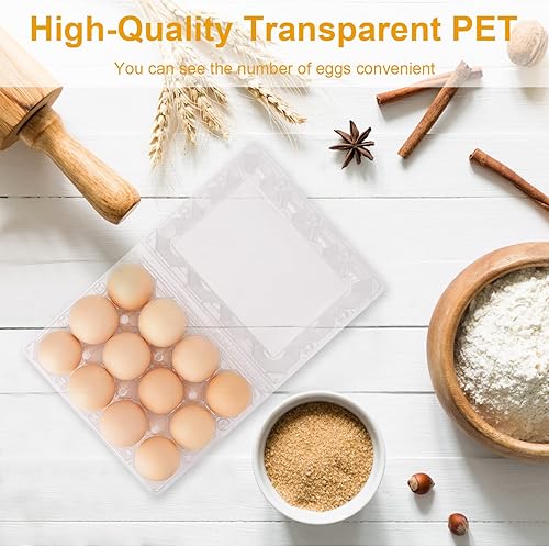 Miniatura 4 de Cartones de huevos, cartones de huevos a granel baratos paquete de 50 unidades, cartón de huevos transparente, cartones de huevos a granel baratos