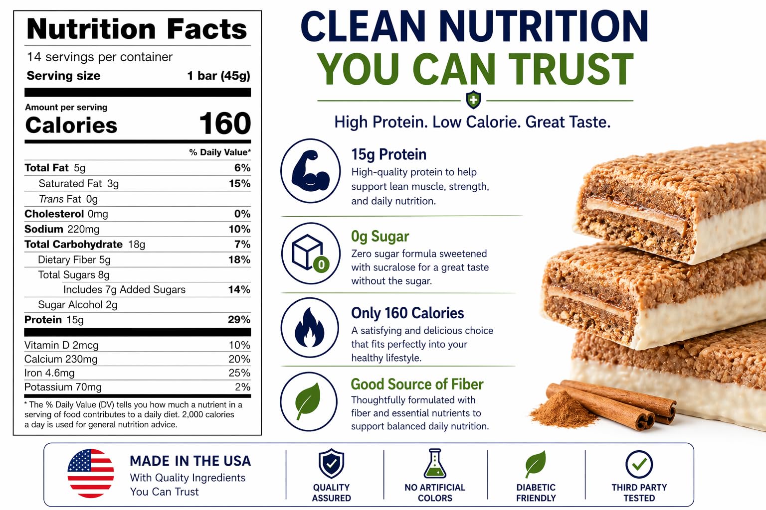 best protein bars glp 1 Amazon.com : GLP-1Care Cinnamon Protein Bars, High Protein, Low Calorie, GLP -1 Compatible, 15g Protein, 14 Servings Per Box : Health & Household