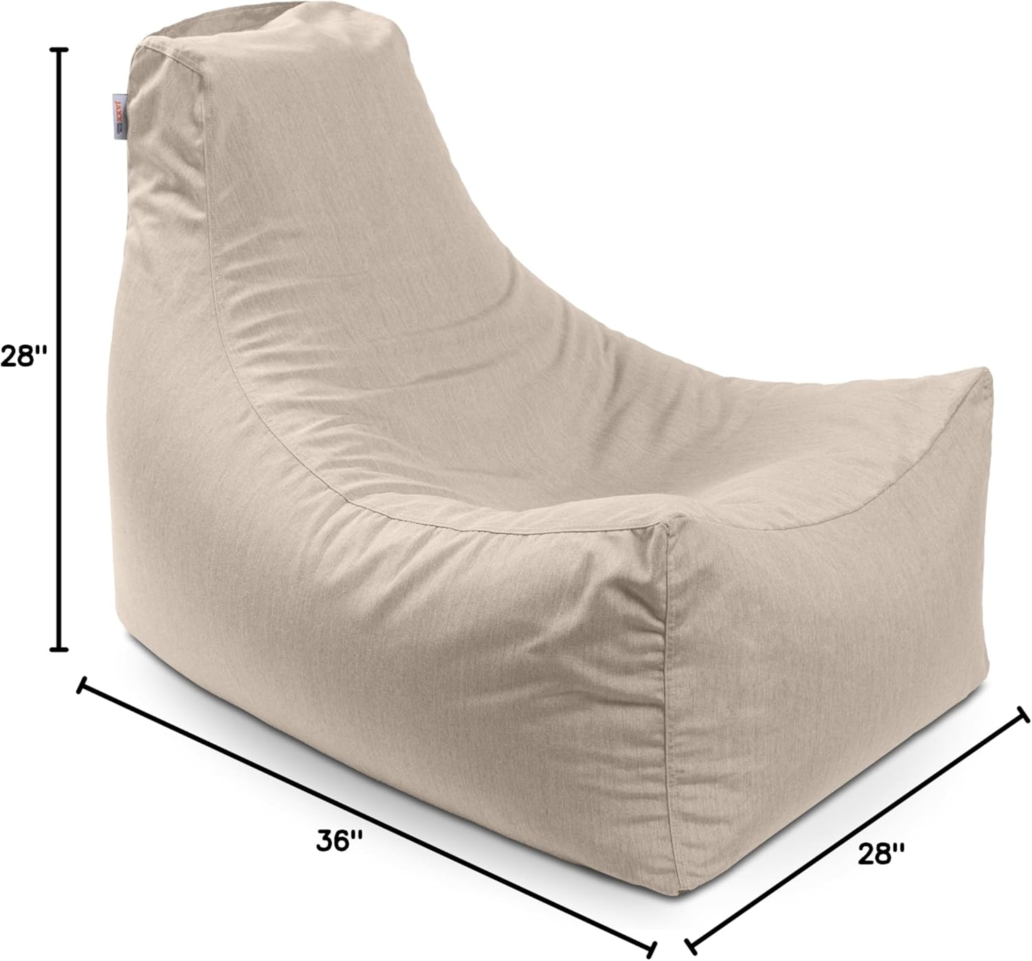 Jaxx Juniper Outdoor Bean Bag, Flax Sunbrella