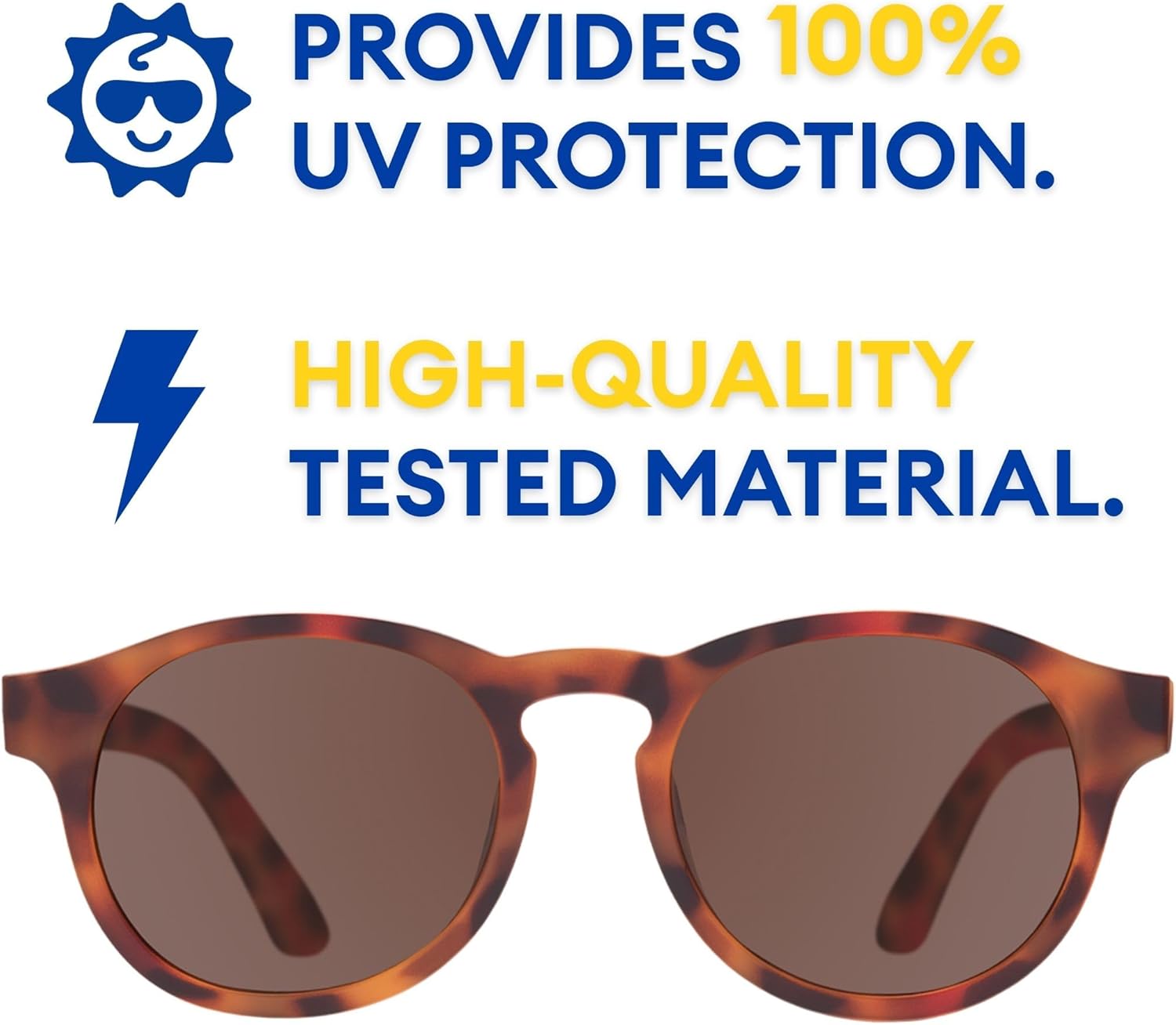 Babiators Keyhole Baby & Toddler Sunglasses | 100% UV Protection, Shatter-Resistant, Flexible Rubber Frames