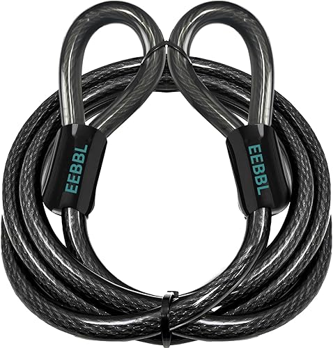 Miniatura 10 de Cable de seguridad resistente, cable de seguridad comercial con bucles, cable de bloqueo para remolques, equipos de patio al aire libre, cerraduras