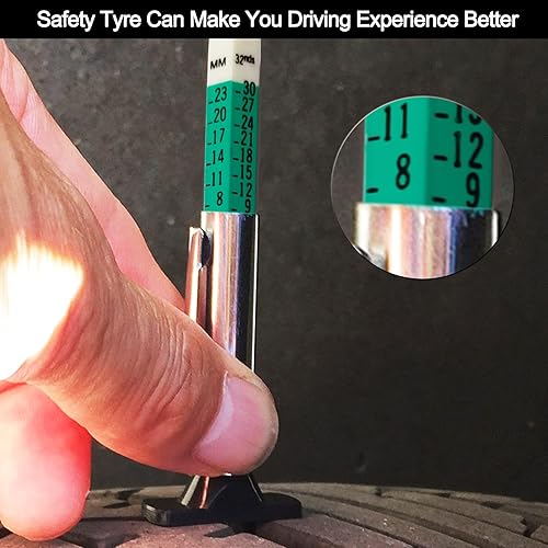 Miniatura 6 de Godeson 88702 Medidor de profundidad de banda de rodadura de neumáticos con código de color inteligente (paquete de 10)