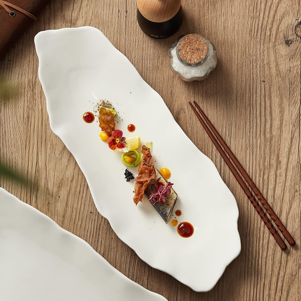 Plato llano, platos para servir, cubiertos de cerámica, para restaurante, sushi, dim sum, apilables