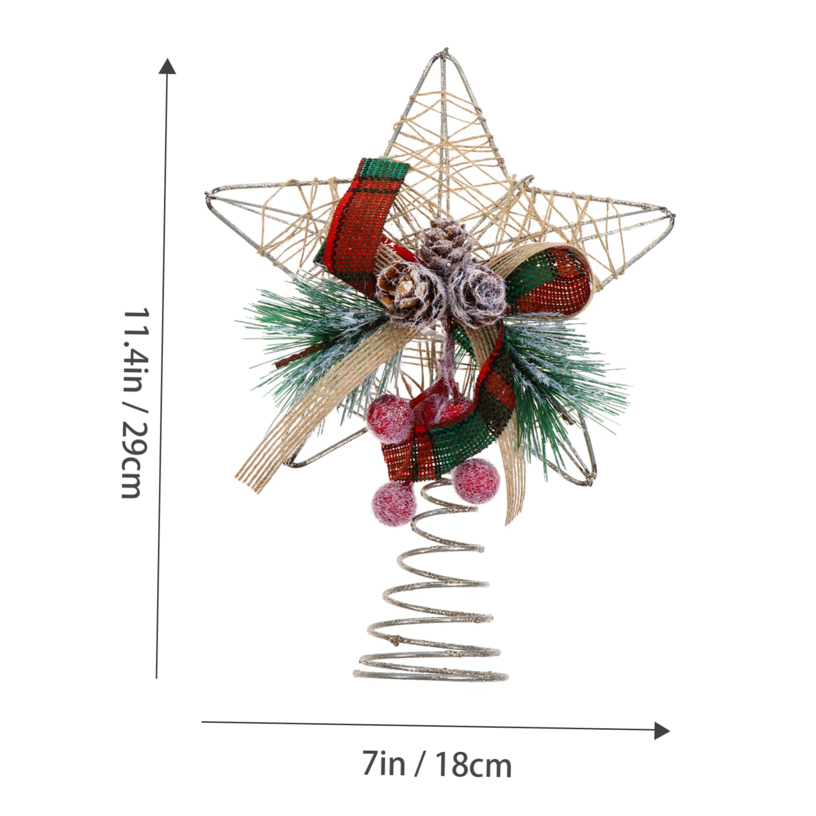 7 STK Weihnachtsbaumspitze Stern Irisierend Tür Neon Dekorationen Fee Weihnachtsschmuck Stern-weihnachtsbaumspitze Gold Einzigartig Baumspitze Rote Weihnachtsbaumspitze Eisen MAGICLULU