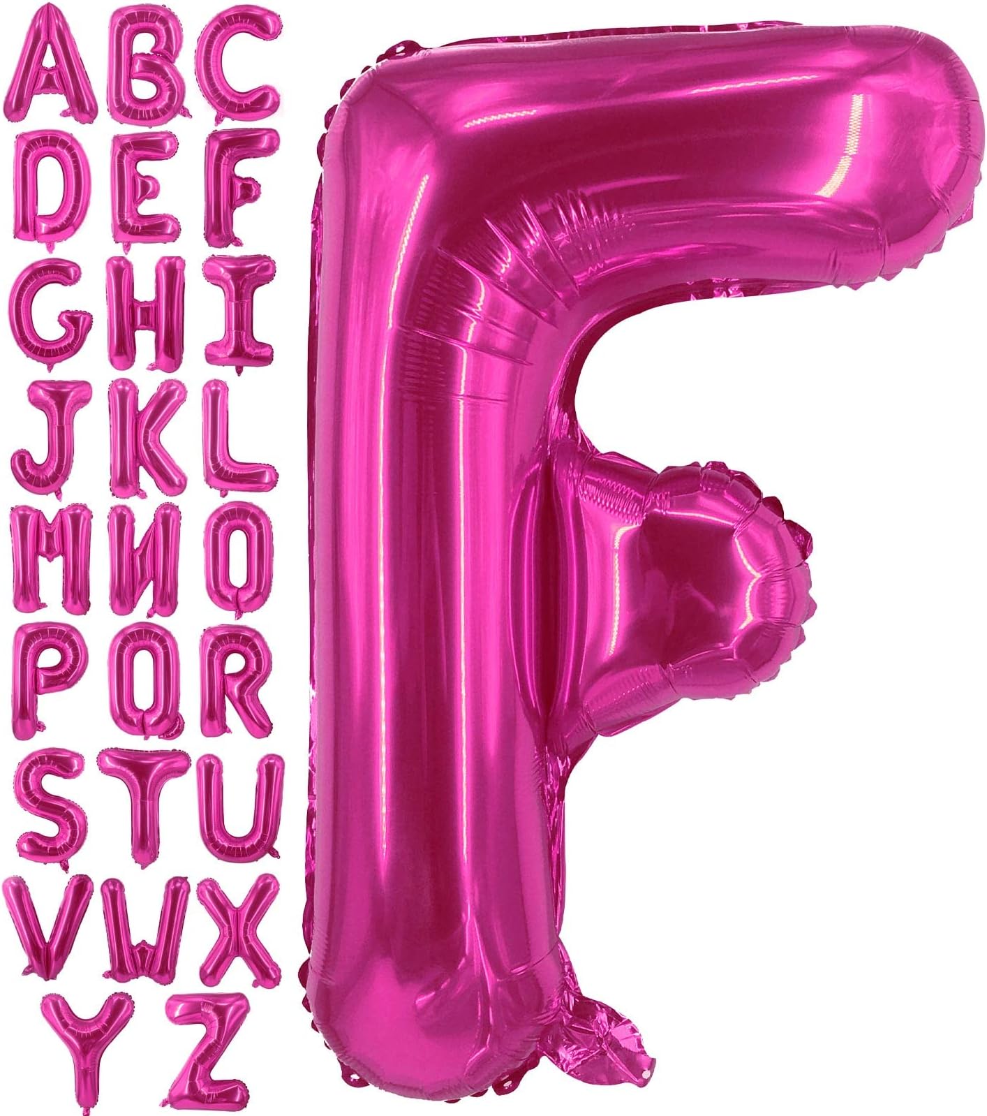 - Lovoir 40 Inch Large Hot Pink Letter F Balloons Big Size Jumbo Mylar Foil Helium Balloon for Birthday Party Celebration Decorations Alphabet Hot Pink F