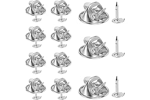 50 Pairs Metal Pin and Pin Backings: Fashion Enamel Pin Making Kit