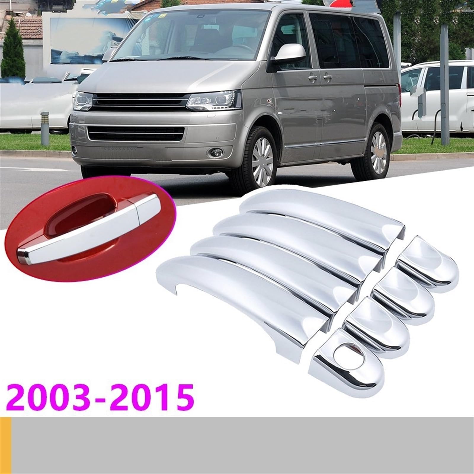 S-Dizayn VW T5 Transporter Krom Yan Kapı Çıtası 7 Prç 2003-2010 (U.Ş