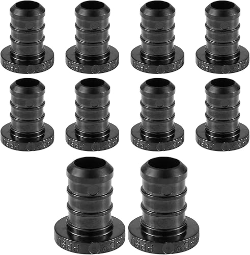 Miniatura 18 de EFIELD - Juego de 25 tapones de engarce de púas PPSU de polietileno de 3/4 pulgadas (tapa final) con pestaña de posición para tubos Pex