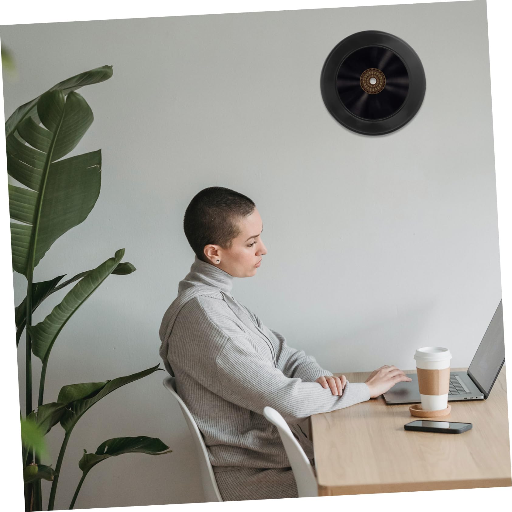 Alipis Decorazioni da Parete in Vinile Nero 12 Pezzi, Ornamenti Artistici e Retrò per Arredamento Interno, Adatti per Bar, Caffè e Ambienti Creativi