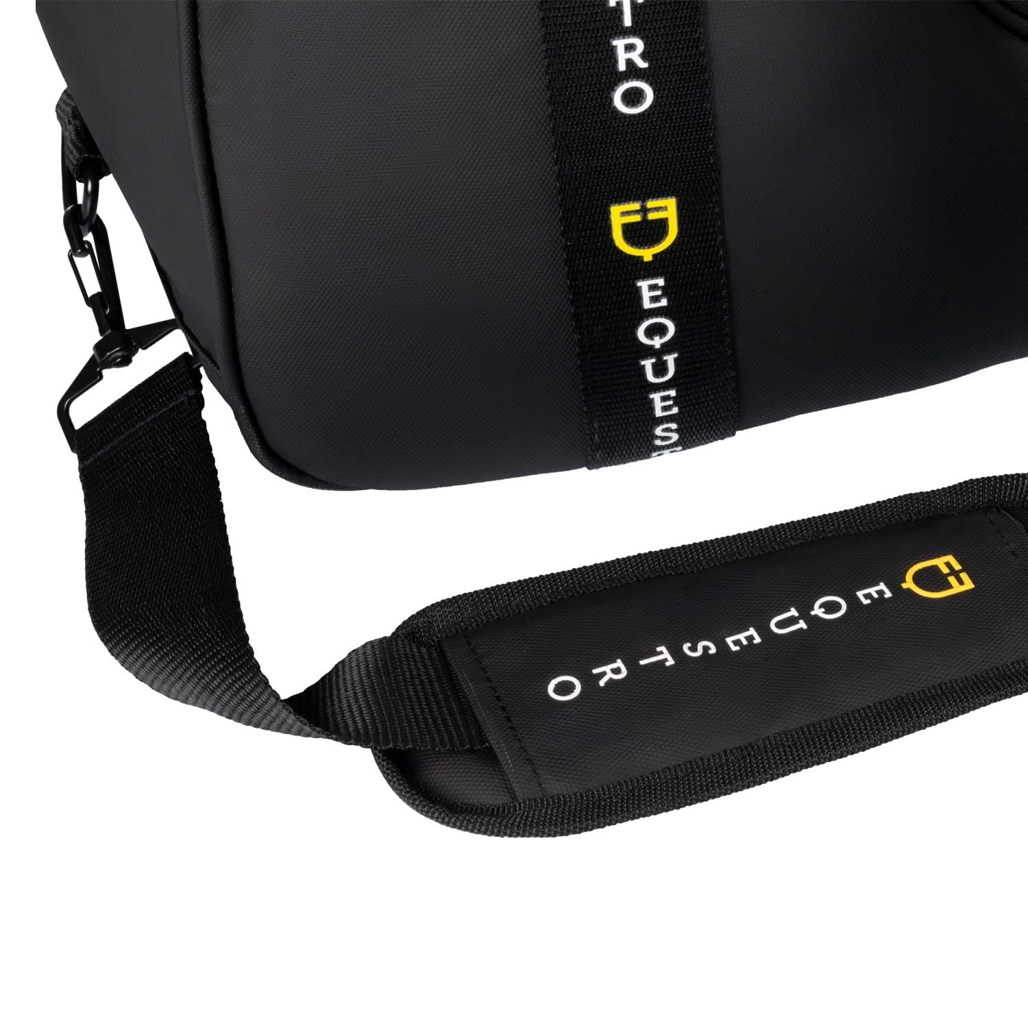 Borsa Porta Stivali e Casco, Zaino Sportivo in Tessuto Nero con Tracolla