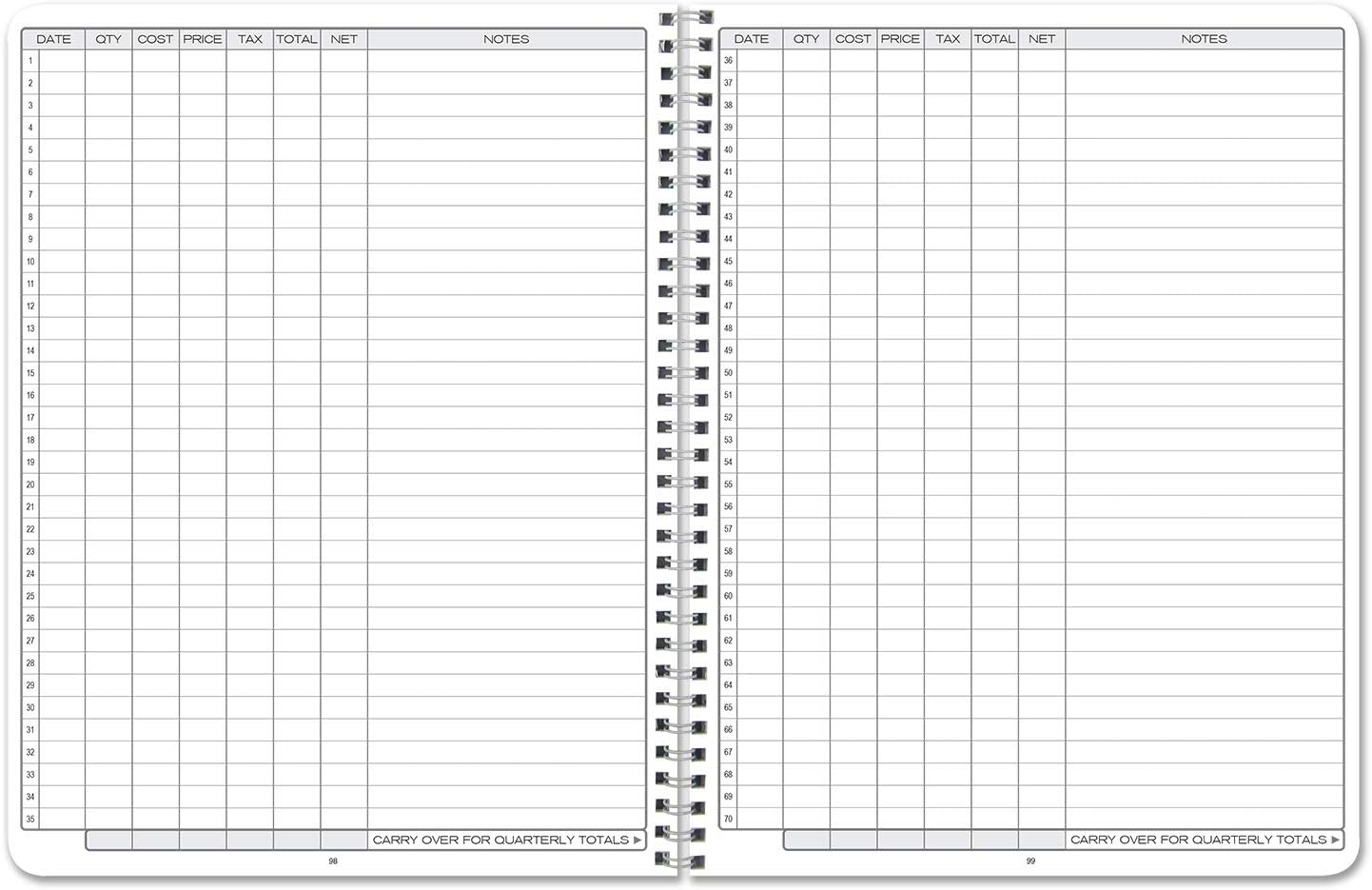 BookFactory デイリーセールス詳細ログブック/注文ログブック/日々の顧客販売詳細レジスタ/トラッカー/