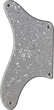 Electric Guitar Pickguard for Tele La Cabronita Mexican Style No Pickup 4 Ply White Pearl