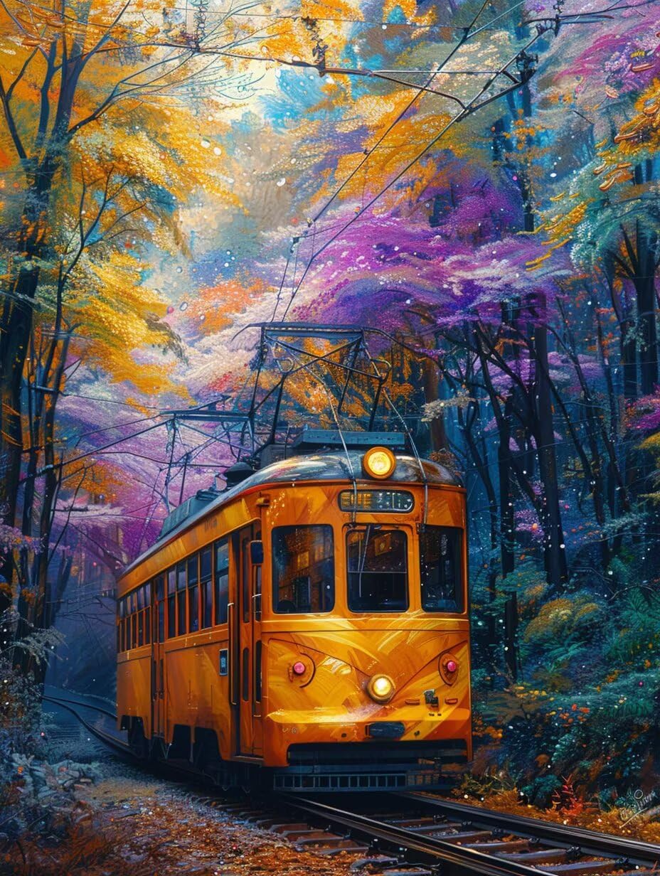 Amazon.co.jp: 数字油絵 電車, Paint by Numbers 初心者と大人 適用