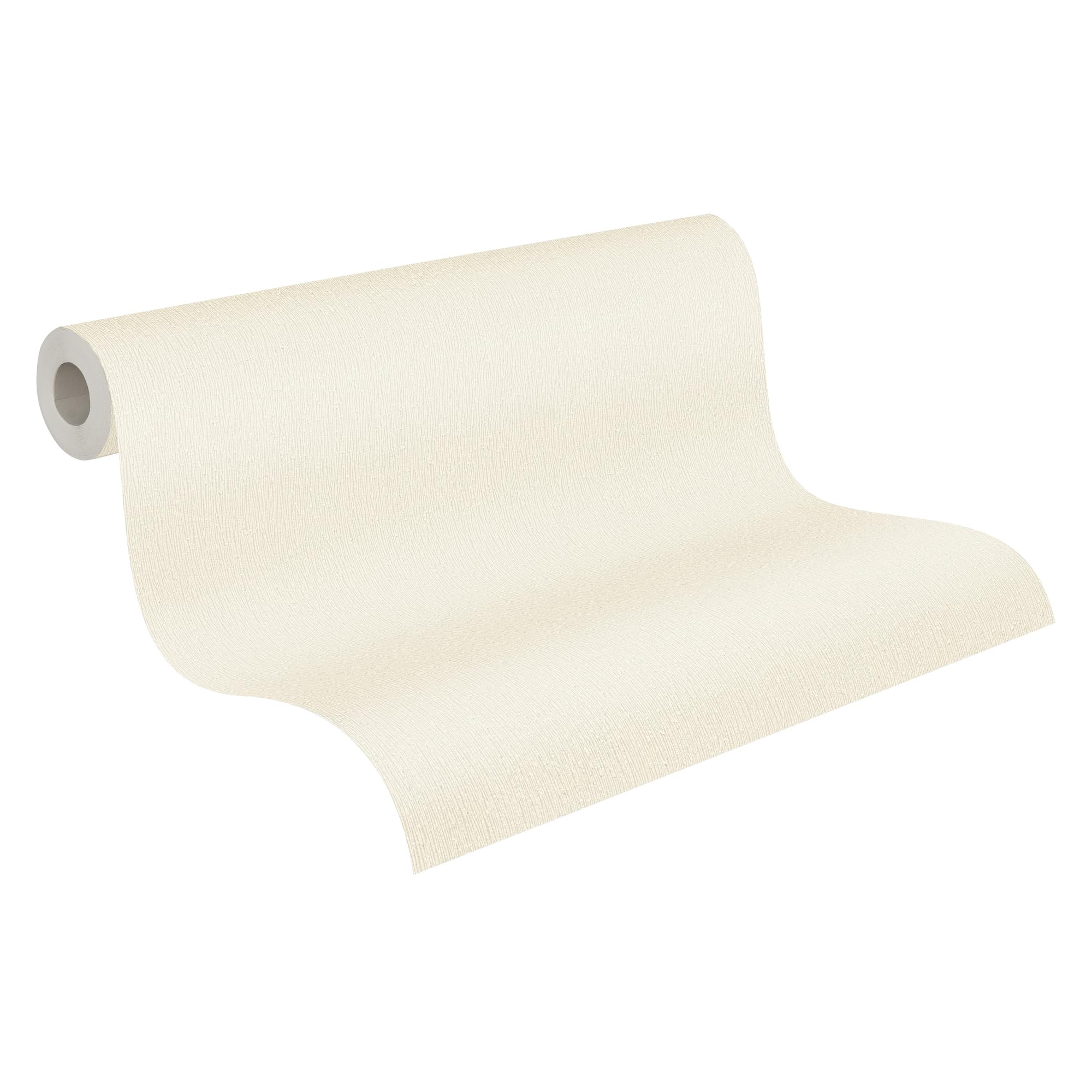 A.S. Création Plain Wallpaper Best of Fleece Non Woven wallcovering 10.05 m x 0.53 m Creme 958721, 53 x 1005 cm