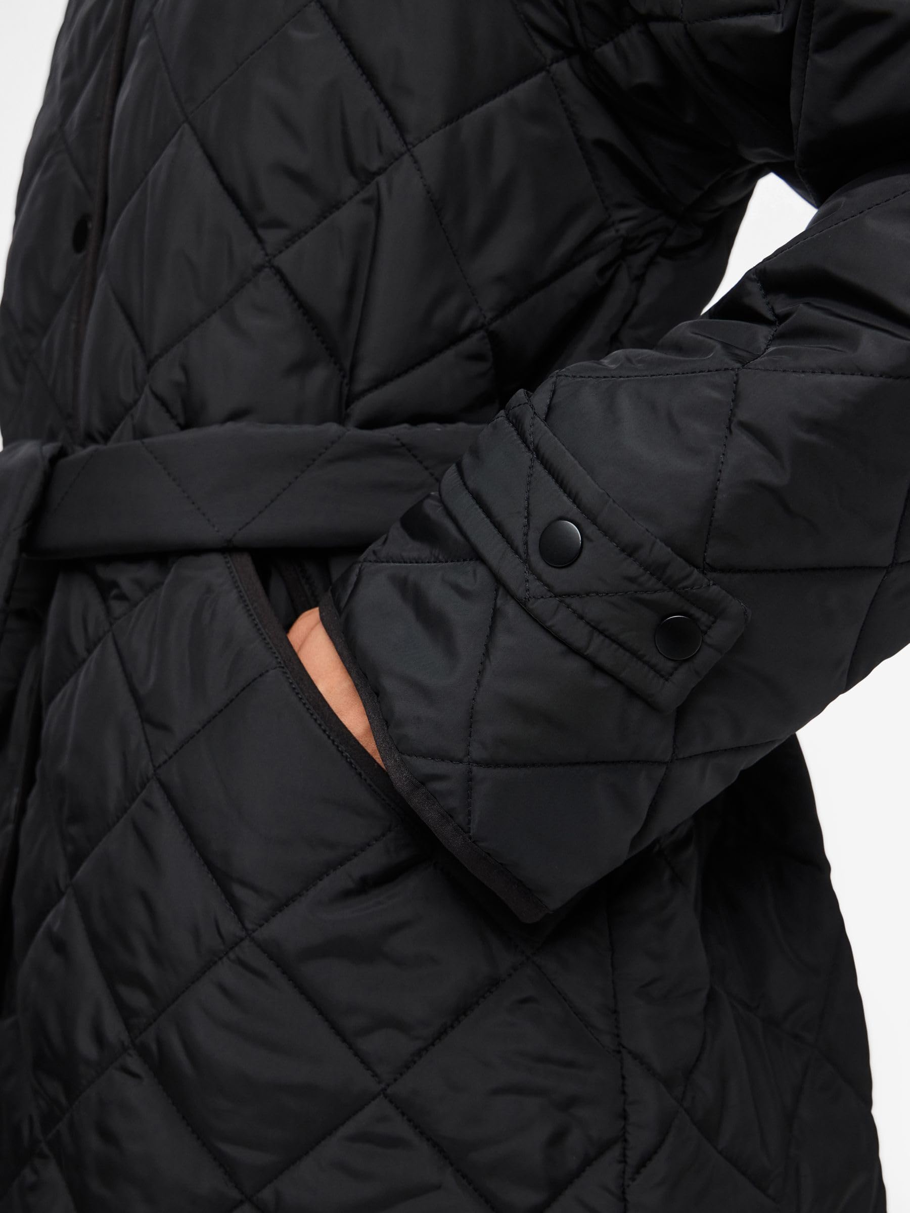 PIECES Long Quilted Jacket Pcemily Noos BC-Giacca Trapuntata Lunga Donna