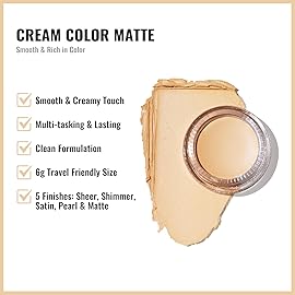 Oulac Matte Eyeshadow 3-in-1 Eyeshadow Eye Primer&Eyeliner Highly Pigmented Waterproof Smudge-proof Long Lasting Wear Smooth&Blendable Formula for Natural Look,Vegan & Cruelty-Free CM04