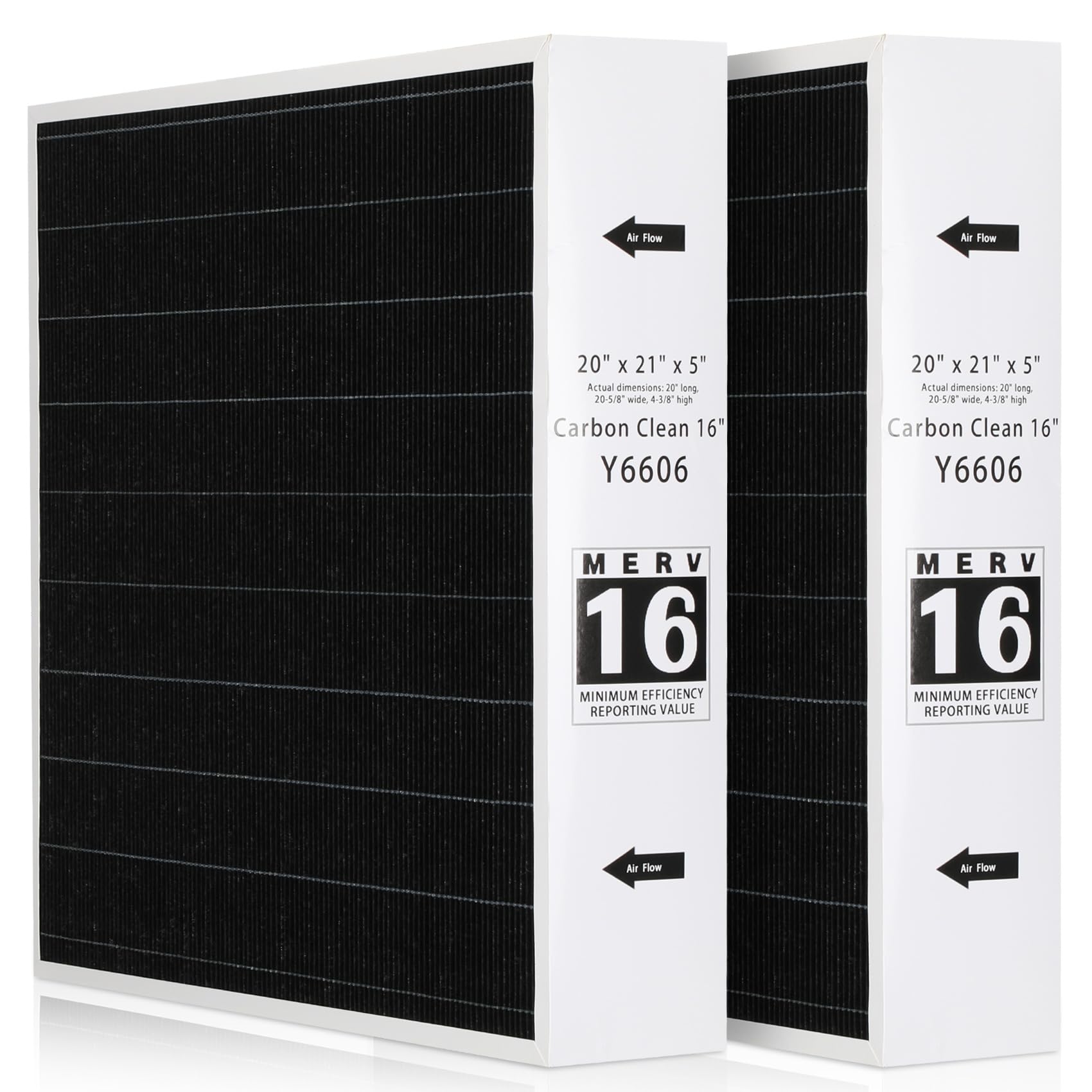 Y6606 MERV 16 Air Filter Pack of 2, Y6606 Filter Compatible with Lennox PureAir PCO3-14-16 Air Purifier, Y6606 Air Filter with 20x21x5 Compatible with Healthy Climate PureAir 100908-12 Media