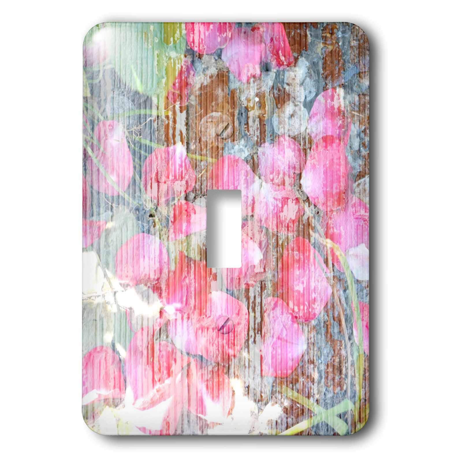 Interrupteur à baïonnette 3dRose LSP_29435_1 motif pétales de rose rouge