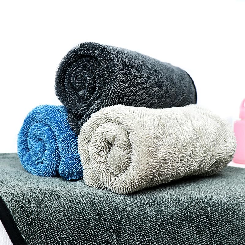 Serviette séchage voiture microfibre 1400 gsm double face à ultra haute absorption