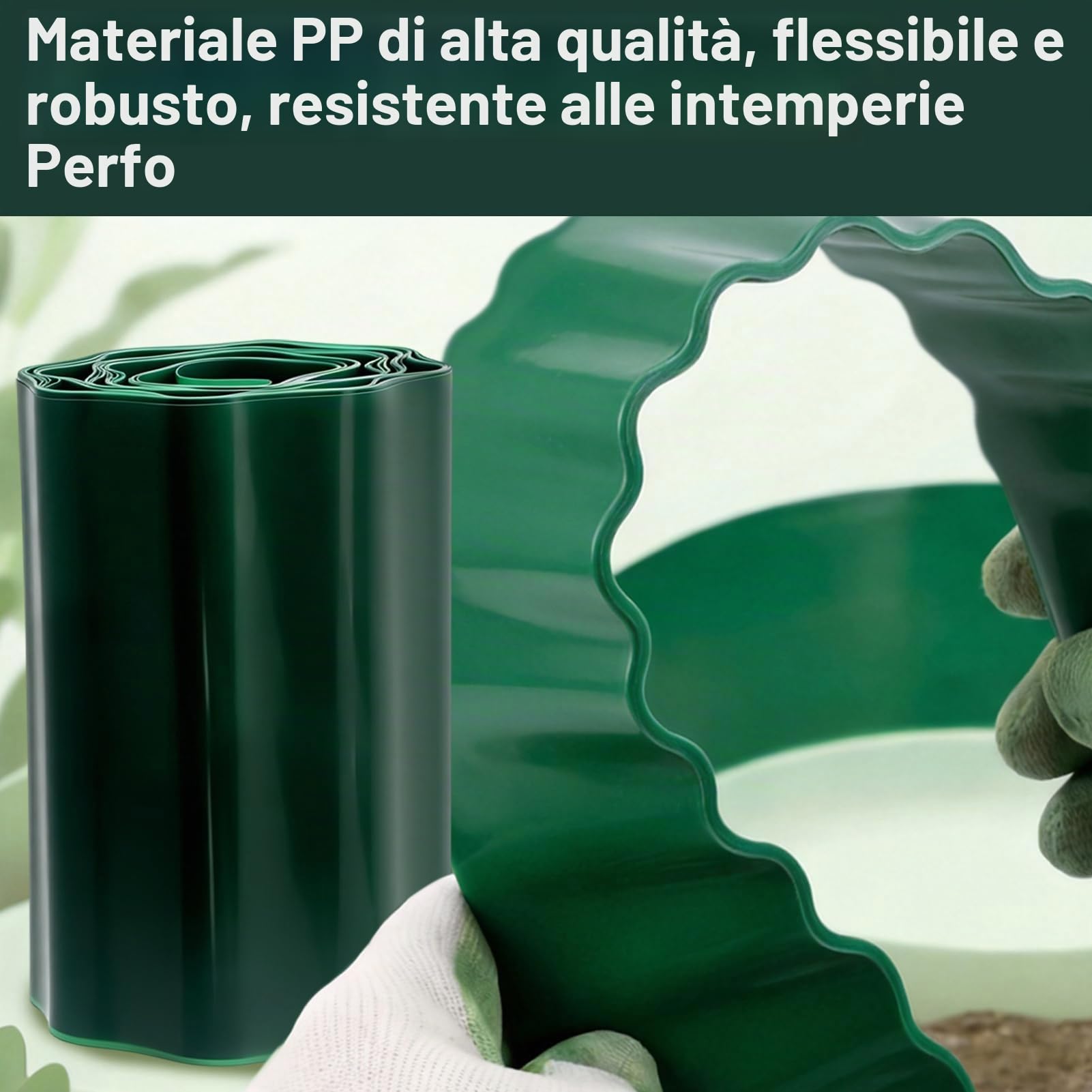 Recinzione in plastica per giardino, giardino, orticoltura, prato (altezza 30 cm, lunghezza 9 m) (altezza 30 cm, lunghezza 9 cm)