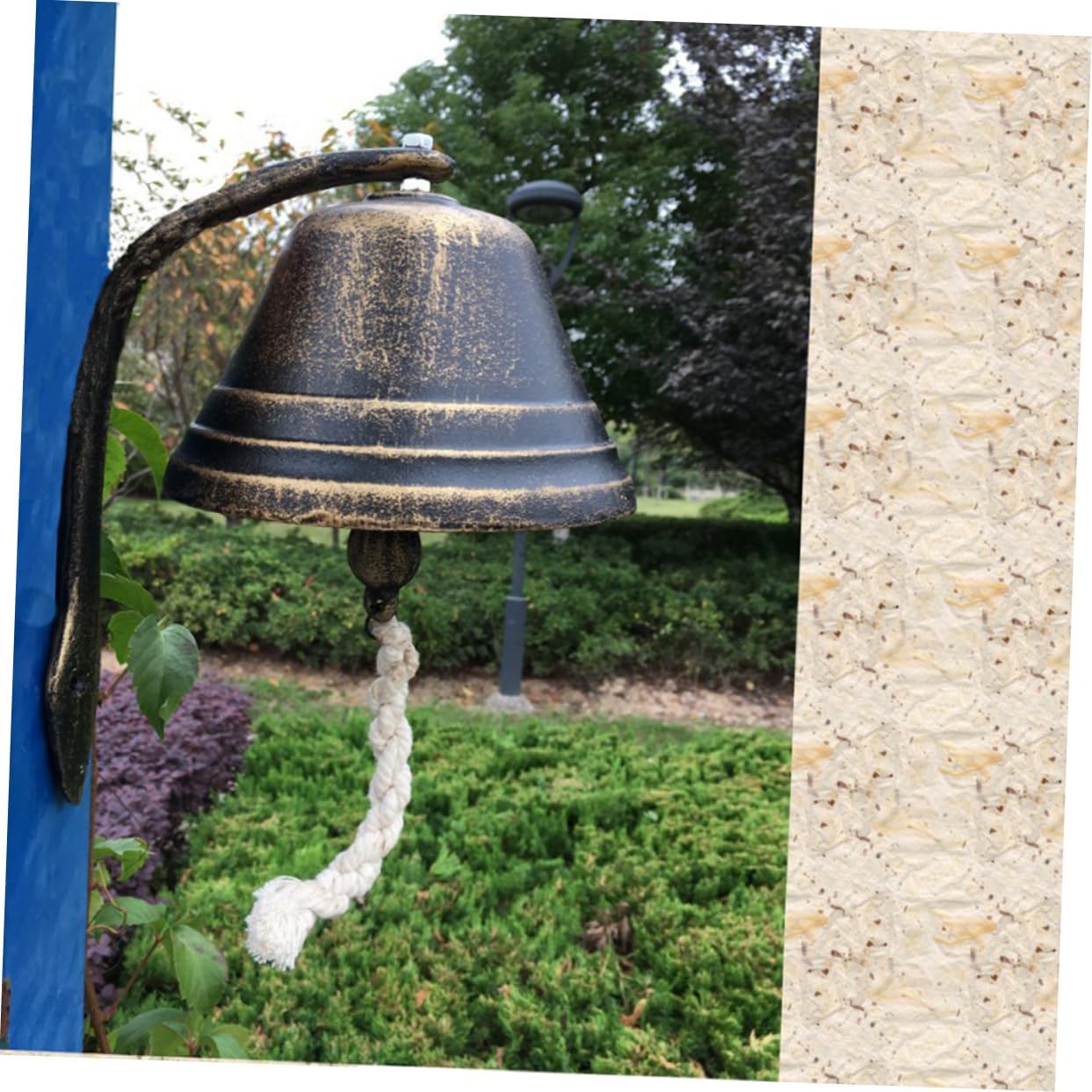 Retro Cast Iron Doorbell for Coffee Shops Small Decorative Bell for Indoor Outdoor Use Loud Sound Durable Bronze Finish for Entryways Gardens