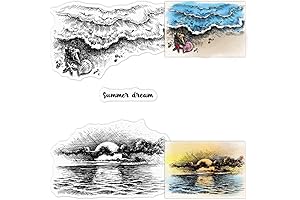 Inkylicious Stamps: Sea Background Clear Stamps for Captivating Creations