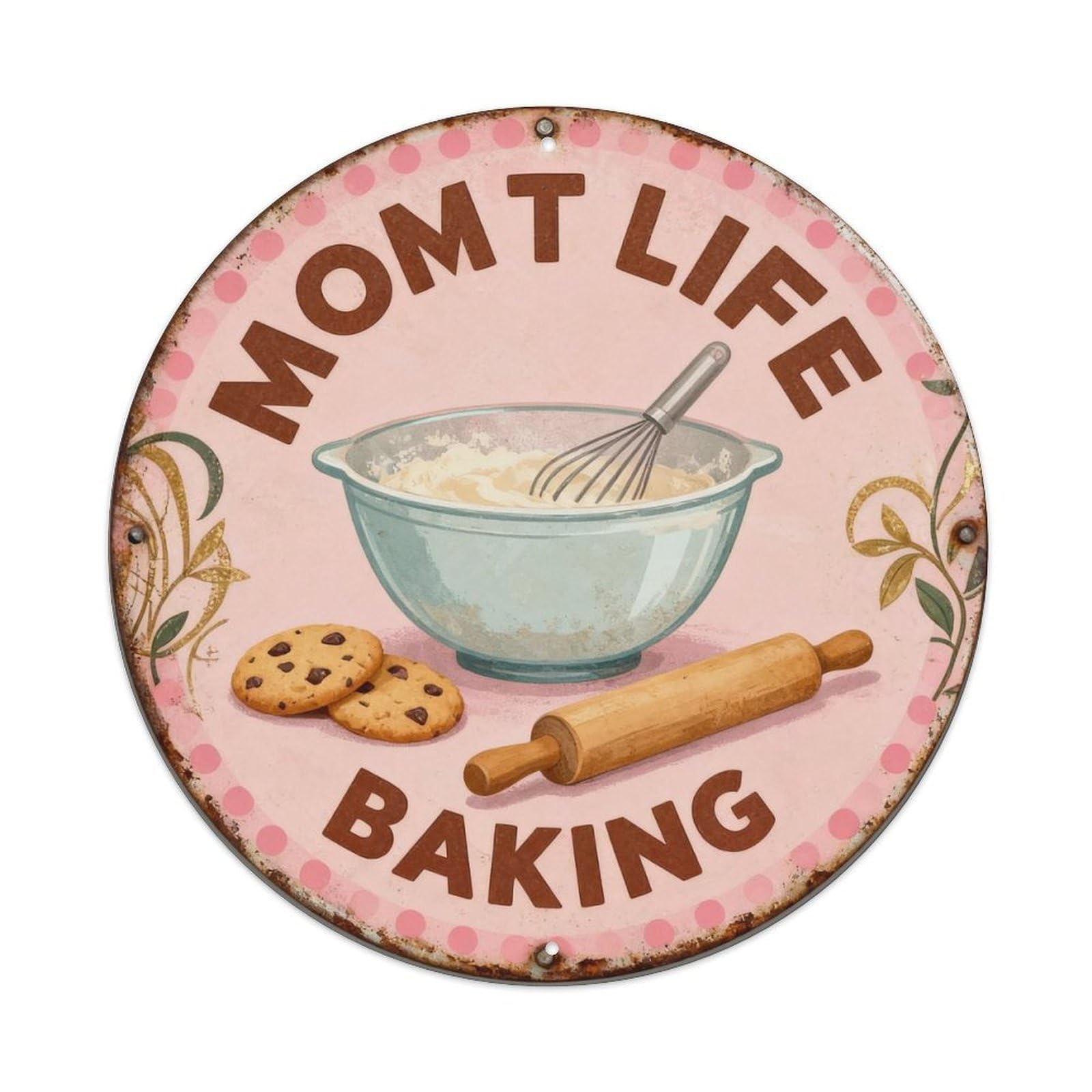 Mom Life Baking Metal Tin Sign Plaque