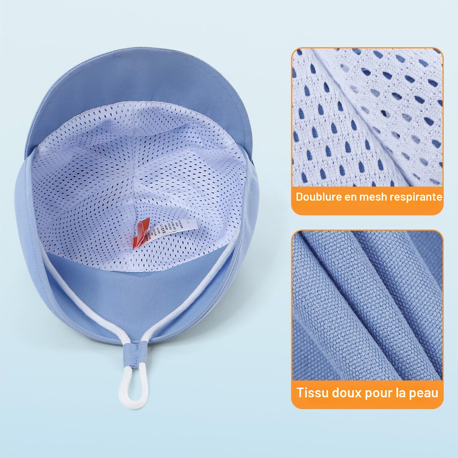 MK MATT KEELY 2 Pièces Chapeau Bébé Chapeau de Soleil Eté Enfant Fille Garçon Casquette Visière du Cou pour 6 Mois-4 Ans