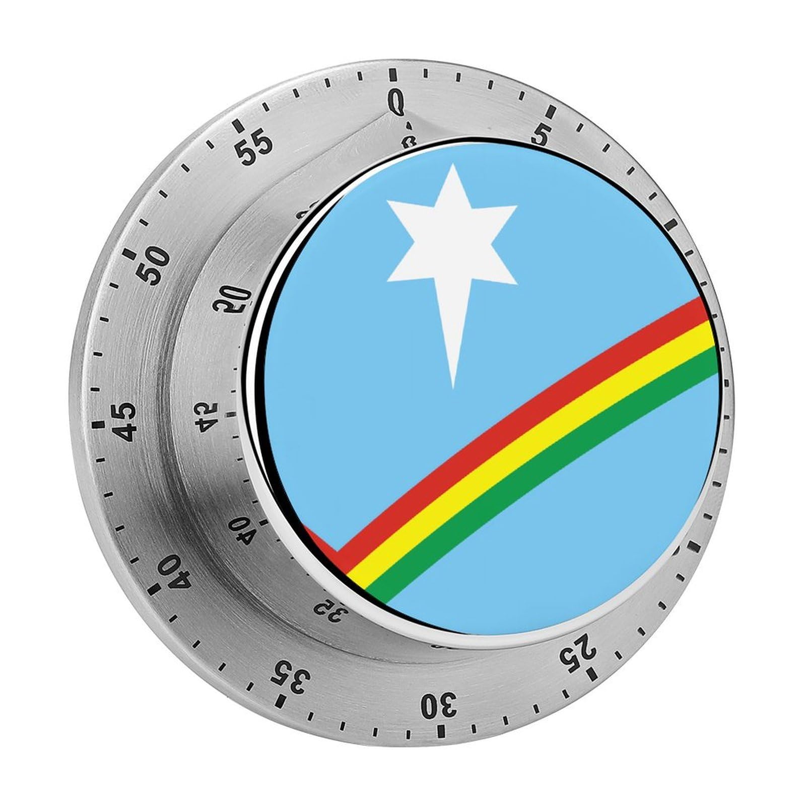 Flag of Nagaland Mechanical Timer with Alarm for Kitchen Cooking Productivity Stainless Steel Timers