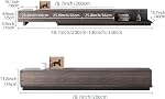 78-130" extensible TV Armoire de stand, console multimédia pour 75+" TV | Centre de divertissement moderne jusqu'à 120” TV, avec 3 Étagère ouverte pour le salon, chambre, noyer noir)