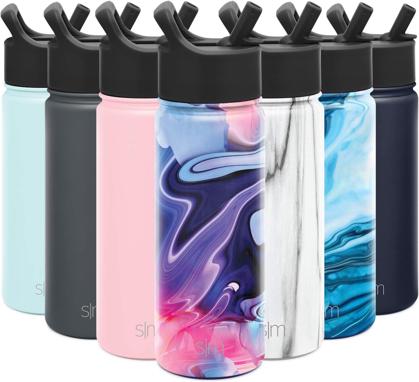 Simple Modern Kids Water Bottle with Straw Lid Vacuum Insulated Stainless Steel Metal Thermos Bottles | Reusable Leak Proof BPA-Free Flask for School | Summit Collection | 18oz, Dreamcicle
