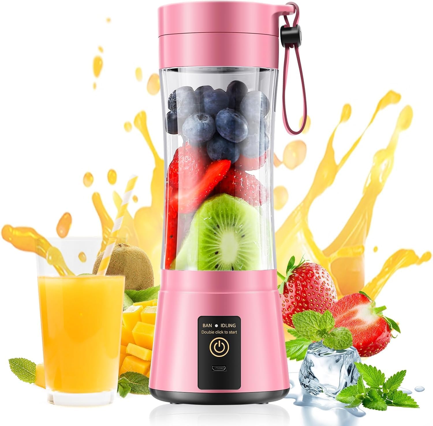 Portable Personal Size Mini Blender - Small Blender Make Smoothies &amp; Shakes