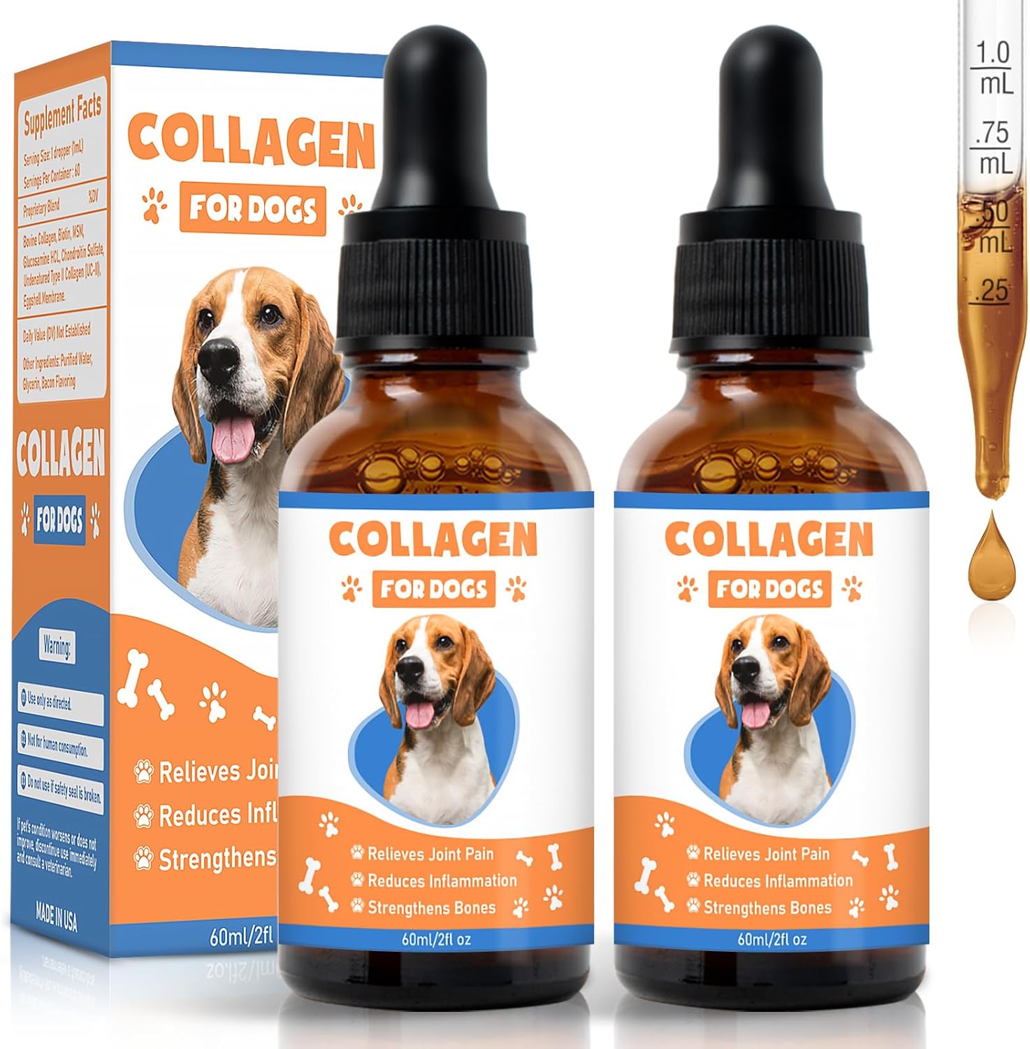 Collagen for Dogs,4.22oz (120ml) Liquid Collagen for Dogs,Enhances Joint Support,Flexibility,Cartilage and Mobility,Relieves Itching in Allergic,Liquid Drops Suitable for Cats and No Side Effects Collagen for Dogs,4.22oz (120ml) Liquid Collagen for Dogs,Enhances Joint Support,Flexibility,Cartilage and Mobility,Relieves Itching in Allergic,Liquid Drops Suitable for Cats and No Side Effects