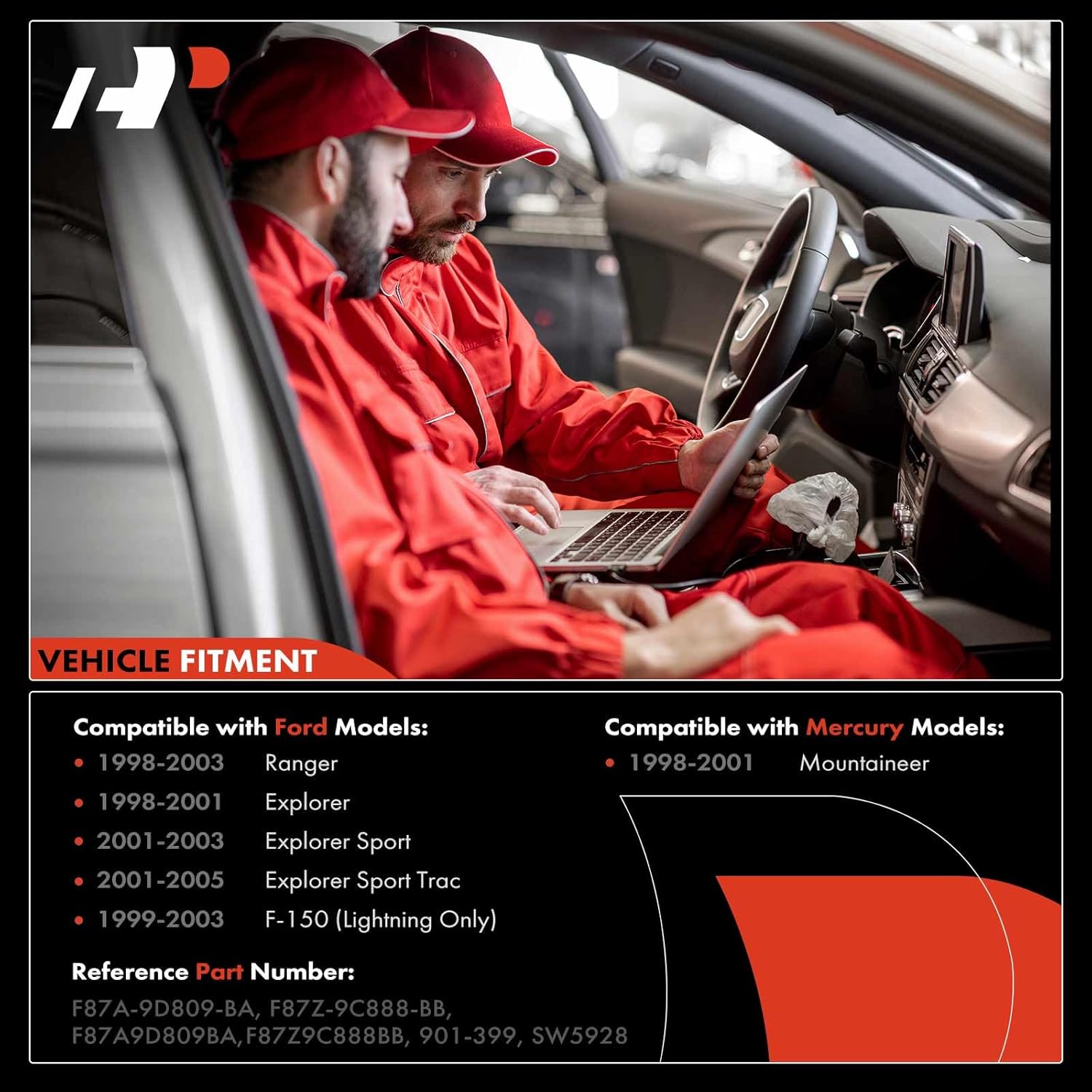 A-Premium Steering Wheel Mounted Cruise Control Switch Buttons Kit Compatible with Ford 1999-2003 F-150 F150, 1998-2003 Ranger, Explorer, Explorer Sport Trac & Mercury Mountaineer, F87A9D809BA