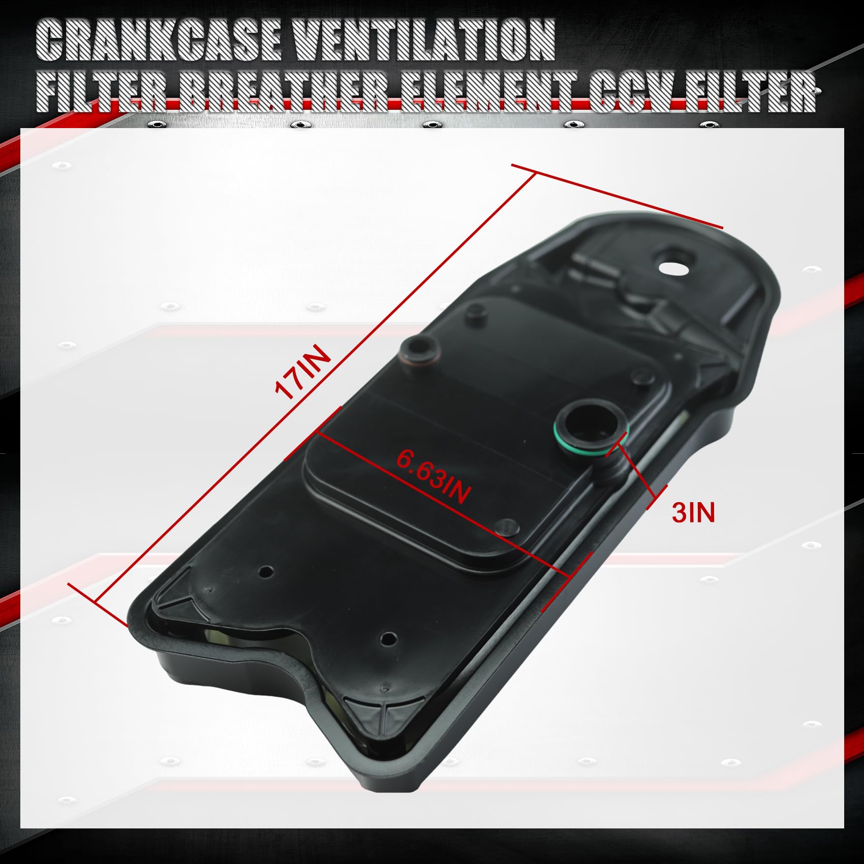 Filtro di ventilazione basamento elemento di sfiato CCV filtro adatto per Dodge Ram 2500 3500 4500 5500 2007-2020, CV52001 904418 4936636 68002433AC
