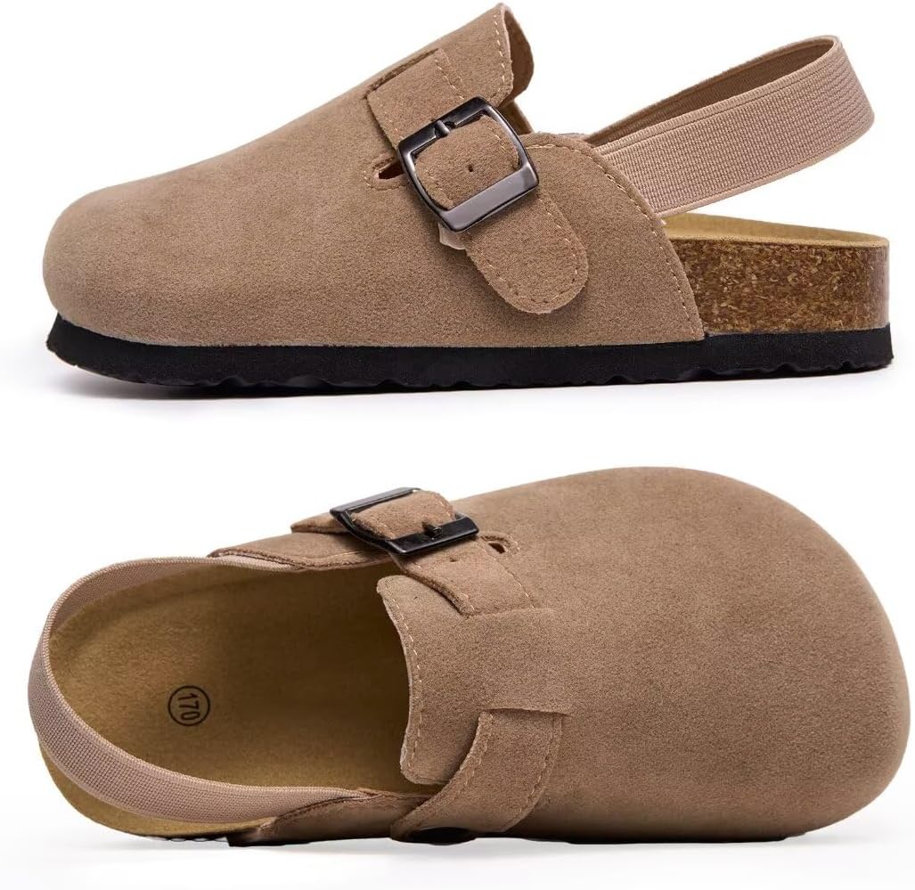 dubuto Kids Toddlers Cork Clogs for Boys Girls