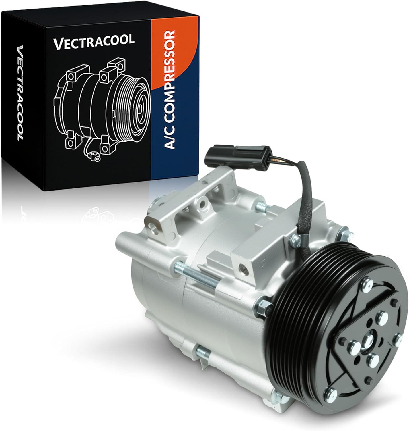 471-6046 AC Compressor with Clutch Compatible with Dodge Ram 2500 2006-2009, Ram 3500 2006-2009, Ram 4500 2008-2010, Ram 5500 2008-2010, 5.9L 6.7L 68182 67182