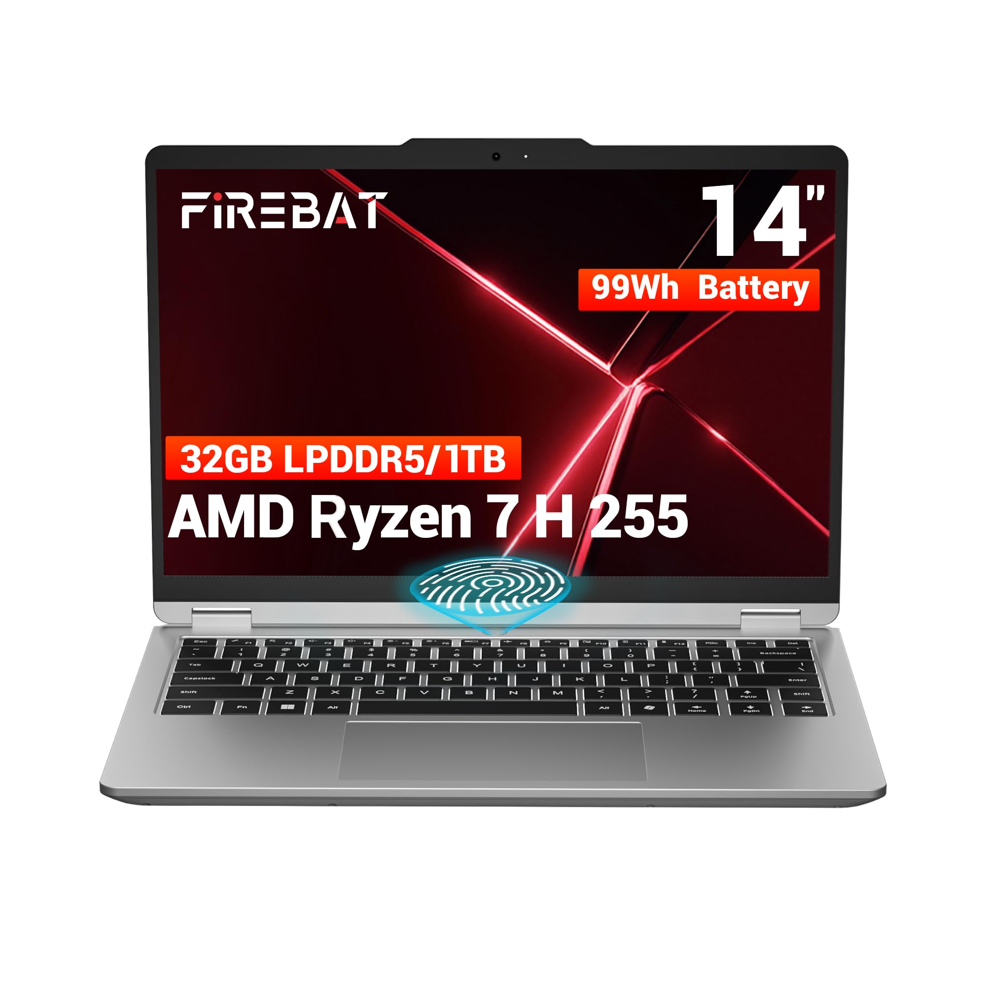 Amazon.co.jp: FIREBATラップトップコンピュータ、14インチ2880x1800