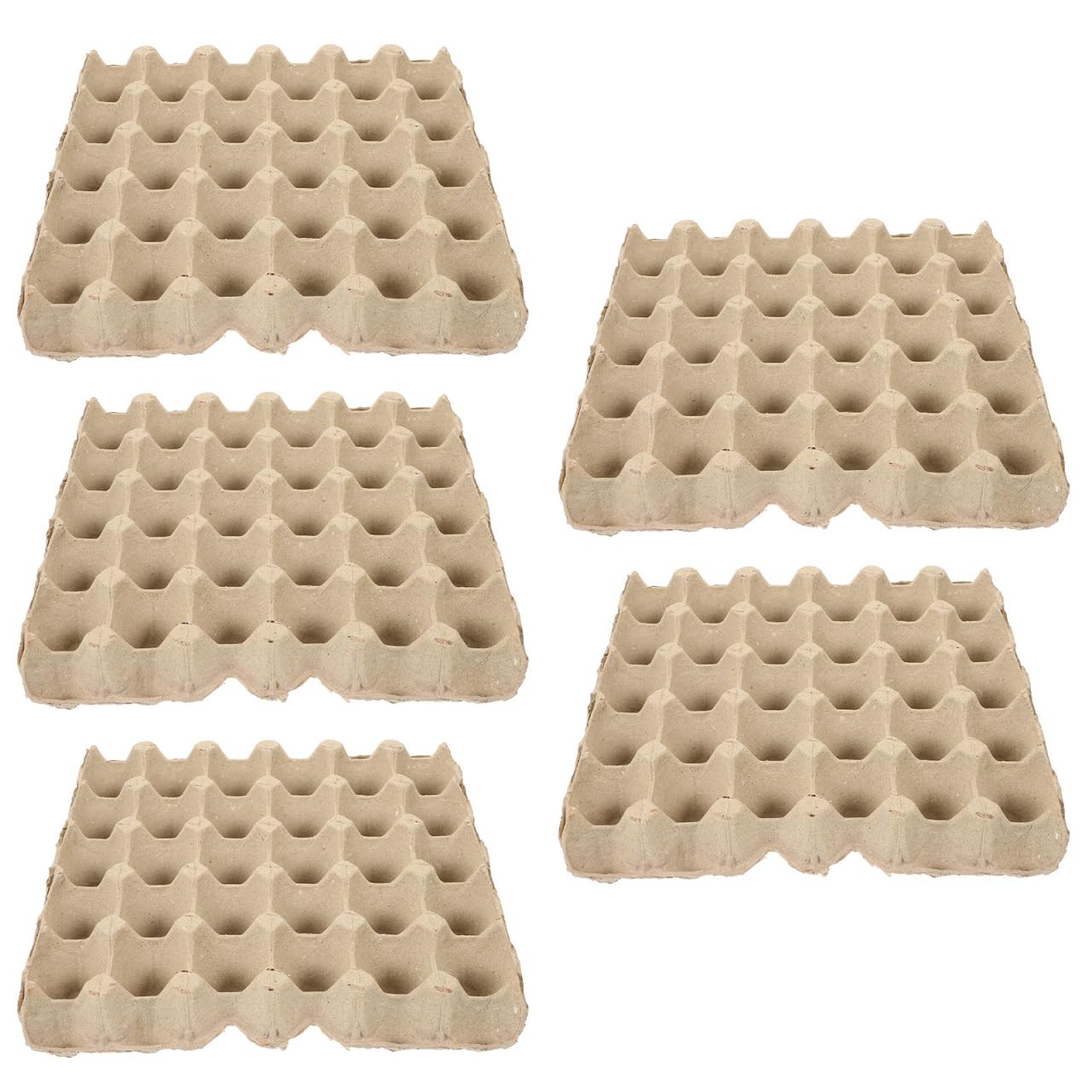 MAGICLULU Carton D'Œufs Vide Réutilisable 5 Pièces Boîte À Œufs En Pâte À Papier 30 Alvéoles Plateau Empilable Pour Réfrigérateur Protection Des Œufs Contre Chocs Et Écrasement
