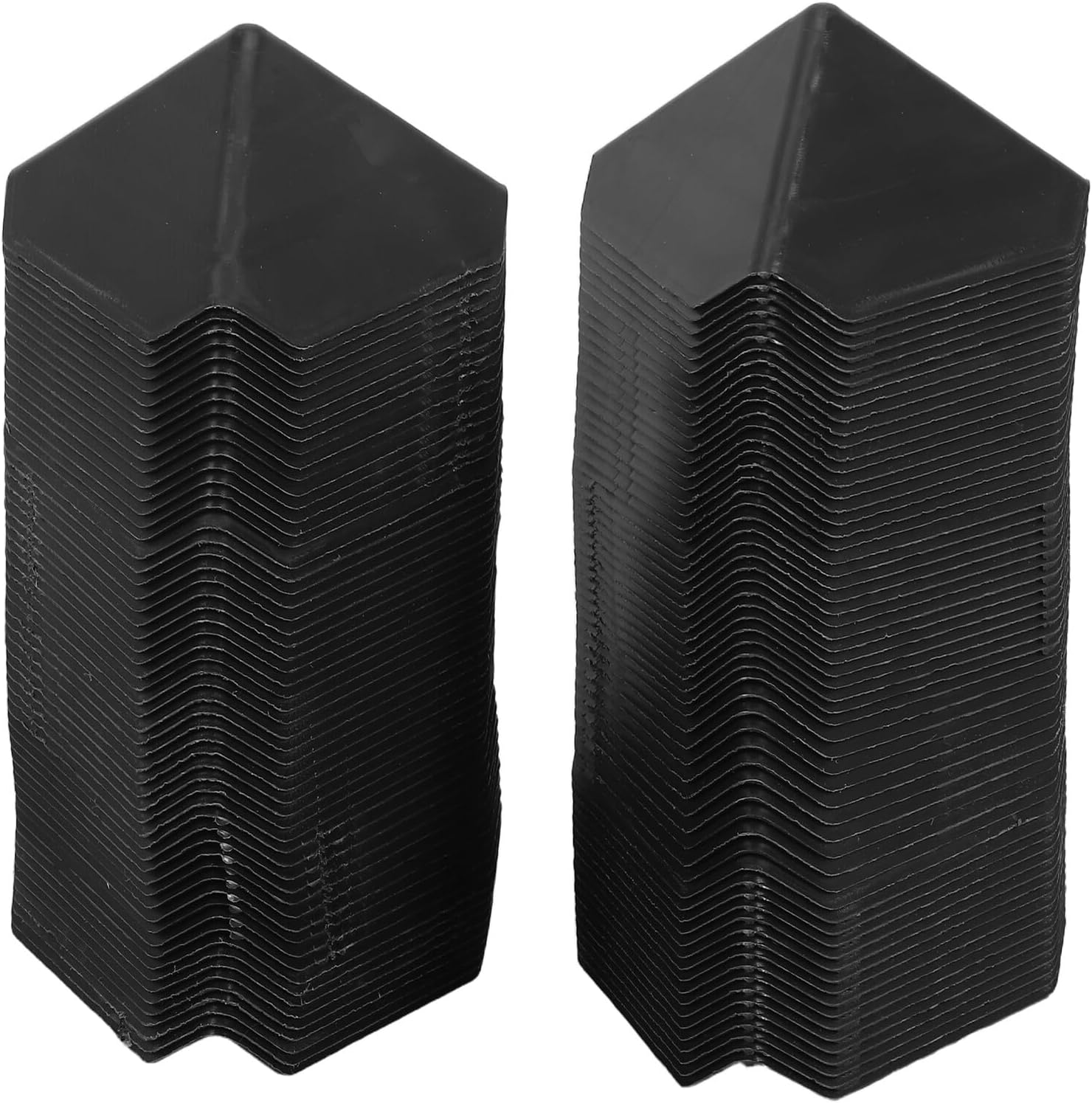 Garneck 100pcs Black Plastic Corner Protectors Edge Guards for Shipping Boxes Cartons Luggage Versatile Anti-collision Packaging Covers for Warehouse Transportation