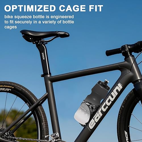 Miniatura 6 de GEMFUL Paquete de 2 botellas de agua de ciclismo sin BPA, botella de ciclismo de 24 onzas, a prueba de fugas, para bicicleta de carretera,