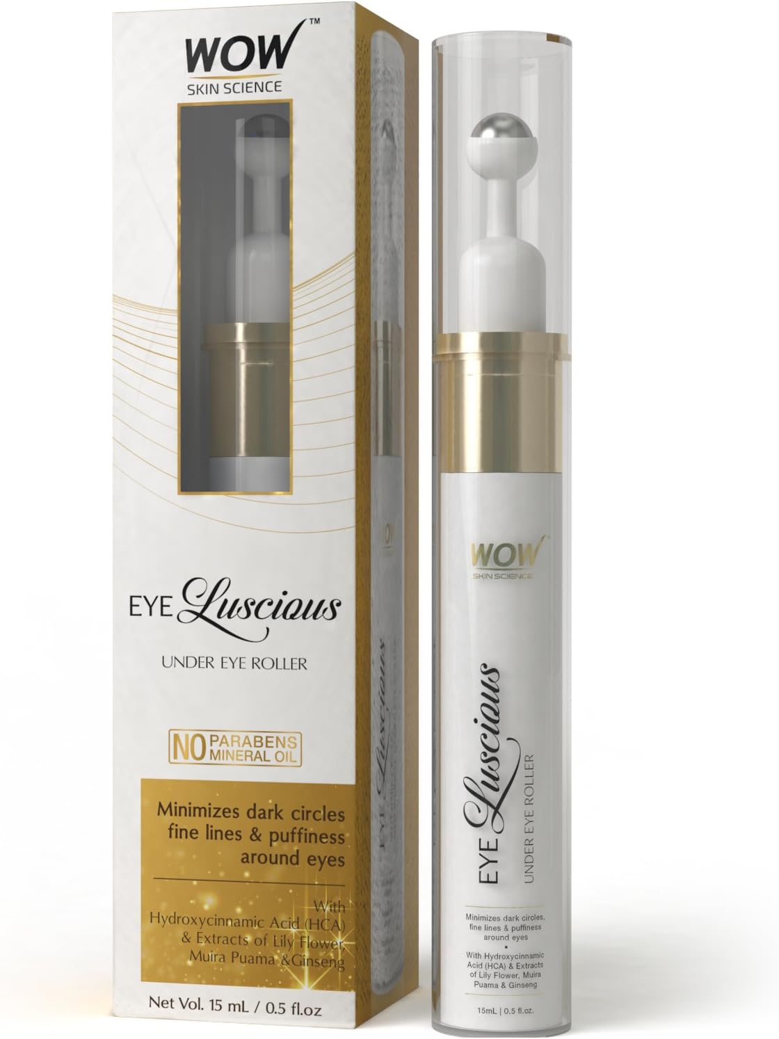 WOW Skin Science Eye Luscious Under Eye Roller, 15ml