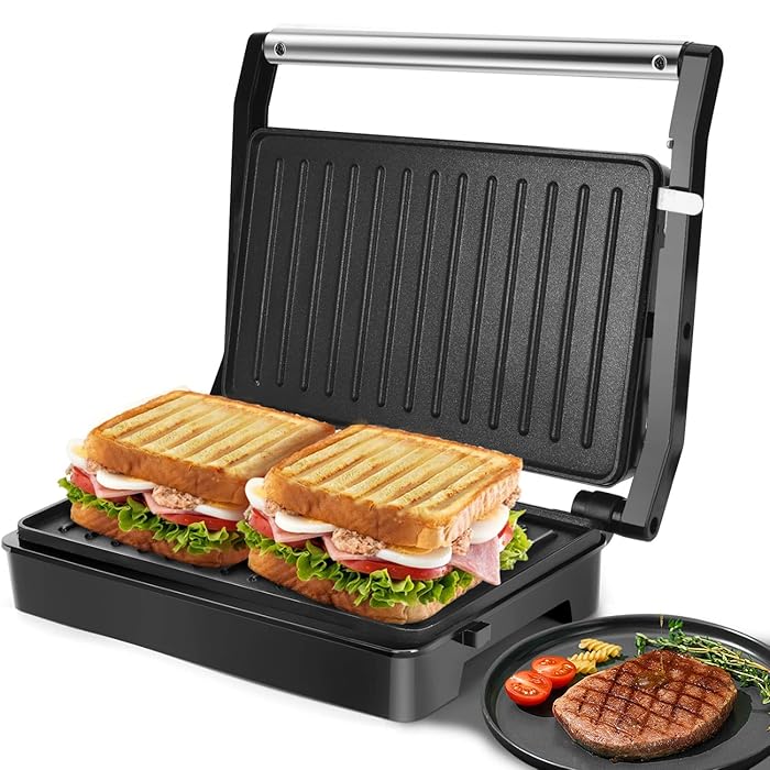 Buy Panini Press Grill, Aigostar 1000W Sandwich Maker with NonStick