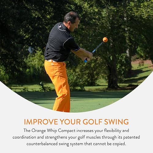 Miniatura 6 de Orange Whip Entrenador de swing de golf patentado y fabricado en Estados Unidos para mejorar el ritmo, la flexibilidad, el equilibrio, el tempo y la