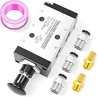 TAILONZ PNEUMATIC 4R210-08 1/4" NPT 5-Way 2-Position Hand Lever Air Valve - Durable Aluminum Manual Push-Pull Control