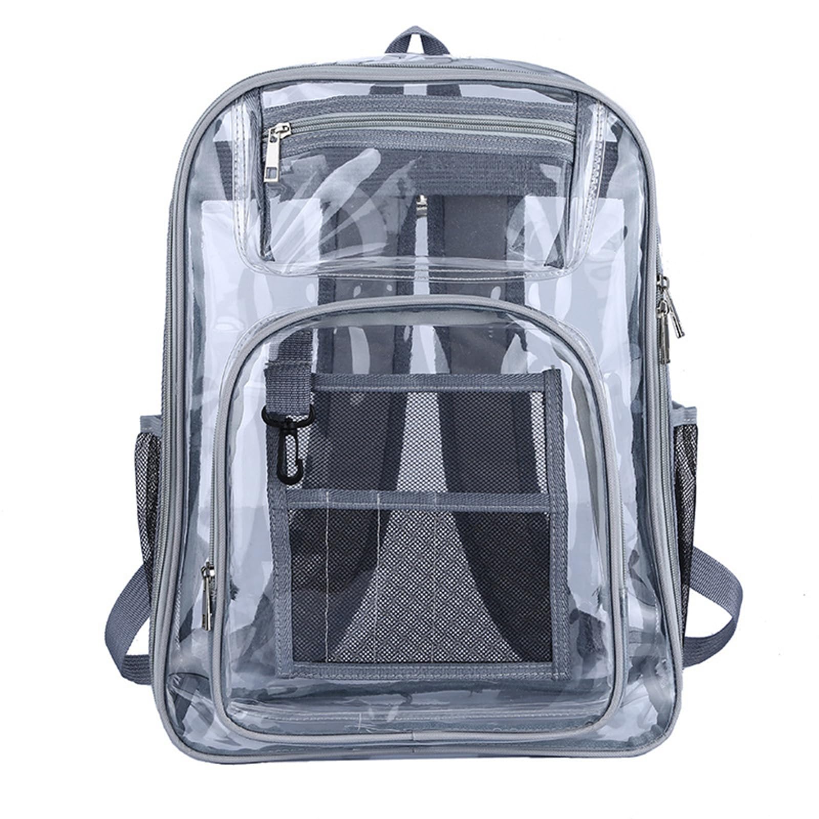 MICFENY Clear School Bag See Through Laptop Backpack Large Capacity Travel Daypack Book Bags for Teenagers