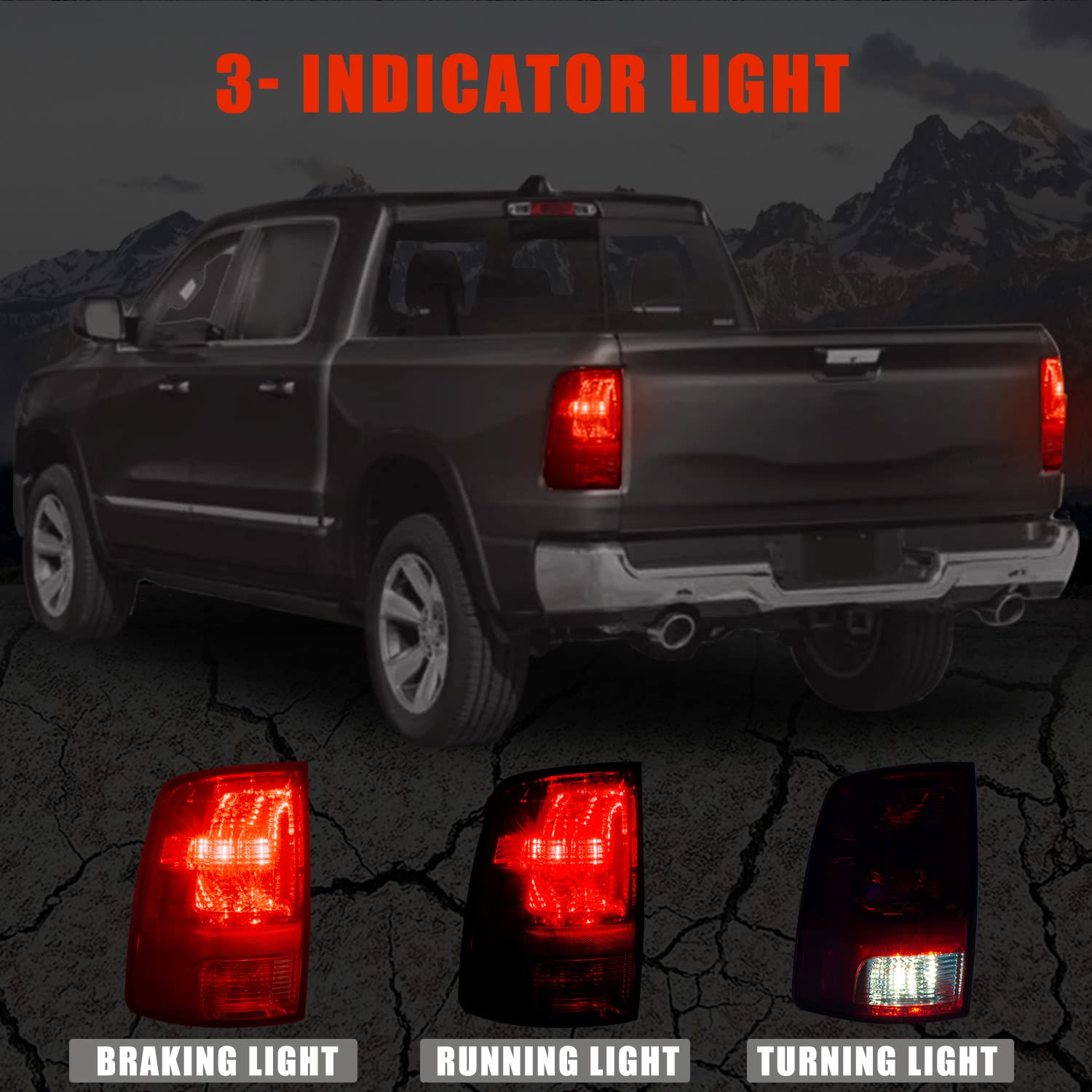 Lámpara Trasera LED Para Dodge Ram 1500 2500 3500 2009 2010 2011 2012 2013 2014 2015-2018 Luz De Señal De Giro De Freno Luc Traseras De Conducción - AliExprs